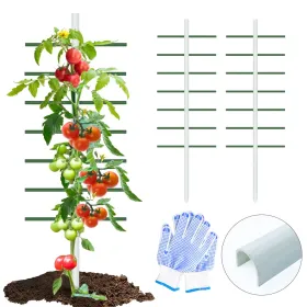 1PC 2FT*6FT White U-shaped Tube Climbing Trellis, Garden Flower Stand, Vegetable Climbing Trellis, Balcony And Garden Plant Climbing Trellis (Option: 2FT6FT)