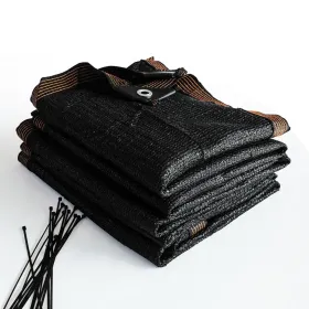 10ft*30ft Heavyweight Black Sunshade Net With Snap-on Design For Sun Protection, Windproofing, And Patio/balcony Shading. (Option: 10ft30ft)
