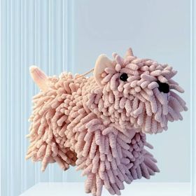 Cute Puppy Shaped Towel,Absorbent Kitchen Towel With Hanging Loop, Towels For Home (Option: Pink)