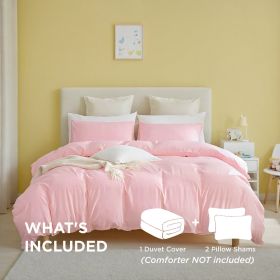 2-Pack White & Pink 3-Piece Bohemian Bedding Sets.Crafted From Durable, Abrasion-resistant Fabric That Maintains Exceptional Softness For Comfort (Option: 2pcs-Pink-K)