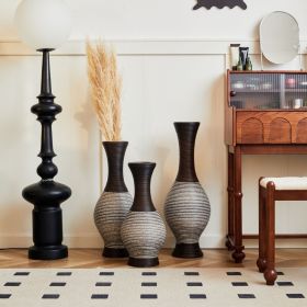 Desktop Vase, Brown Decorative Floor Vase, Classic and Neat Floor Vase, High Independent Flower Stand, Artificial Vine Vase, PVC Floor Vase (Color: as Pic)